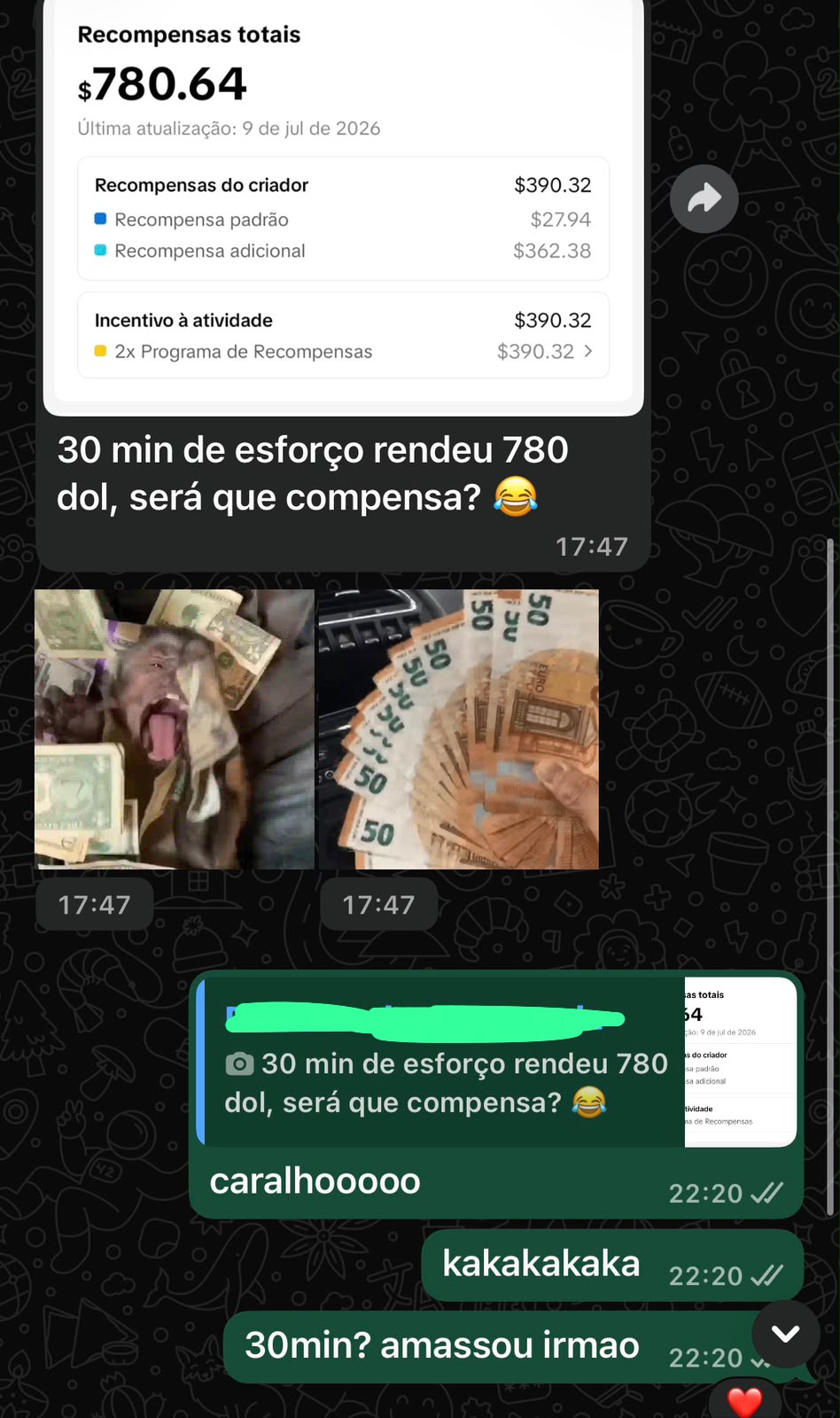 Resultado real de Aluno Ninja